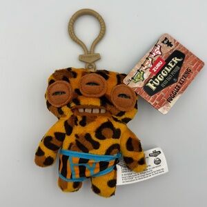 Fuggler Cheetah Tiger Print Plush Keyring Purse Bag Charm